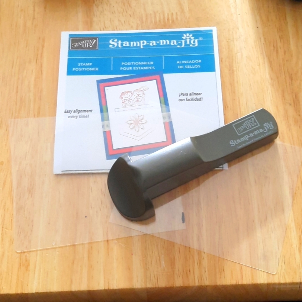 Stamp-a-ma-jig for perfect rubber  stamping placement.